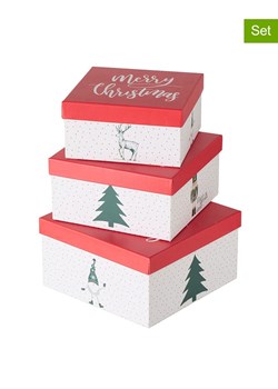 Boltze Pudełka prezentowe (3 szt.) "Chrissy" w kolorze biało-czerwono-zielonym - id: 17801947 - marki Boltze - 187282472 Boltze Pudełka prezentowe (3 szt.) "Chrissy" w kolorze biało-czerwono-zielonym ze sklepu Limango Polska w kategorii Akcesoria i przechowywanie - zdjęcie 187282472