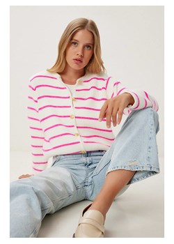 Happiness Istanbul Kardigan w kolorze różowo-białym ze sklepu Limango Polska w kategorii Swetry damskie - zdjęcie 187282920