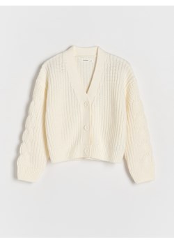 Reserved - Kardigan na guziki - złamana biel ze sklepu Reserved w kategorii Swetry dziewczęce - zdjęcie 187283303