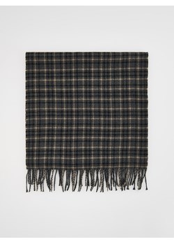 Reserved - Szalik w kratę z wiskozą - ciemnoszary ze sklepu Reserved w kategorii Szaliki męskie - zdjęcie 187283311