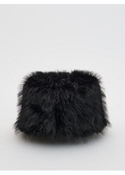 Reserved - Czapka ze sztucznego futerka - czarny ze sklepu Reserved w kategorii Czapki zimowe damskie - zdjęcie 187283322