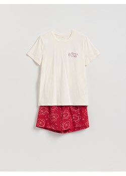 Reserved - Piżama ze świątecznym motywem - czerwony - id: 964EX-33X - marki Reserved - 187283333 Reserved - Piżama ze świątecznym motywem - czerwony ze sklepu Reserved w kategorii Piżamy damskie - zdjęcie 187283333