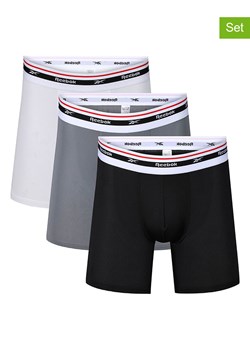 Reebok Bokserki (3 pary) &quot;Finlo&quot; w kolorze czarnym, białym i szarym ze sklepu Limango Polska w kategorii Majtki męskie - zdjęcie 187283410