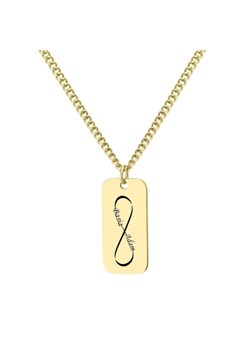 Męskie złoty nieśmiertelnik naszyZłoty nieśmiertelnik z symbolem nieskończoności – wyjątkowy prezent ze sklepu manoki.pl w kategorii Naszyjniki męskie - zdjęcie 187284810