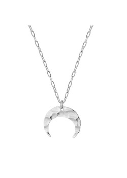 Naszyjnik z zawieszką lunula, półksiężycem srebrnym ze stali szlachetnej - id: 14067 - marki Manoki - 187284811 Naszyjnik z zawieszką lunula, półksiężycem srebrnym ze stali szlachetnej ze sklepu manoki.pl w kategorii Naszyjniki - zdjęcie 187284811