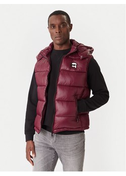KARL LAGERFELD Kamizelka 505023 554590 Bordowy Regular Fit ze sklepu MODIVO w kategorii Kamizelki męskie - zdjęcie 187285540