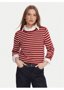 Tommy Hilfiger Sweter WW0WW40264 Czerwony Regular Fit ze sklepu MODIVO w kategorii Swetry damskie - zdjęcie 187285643