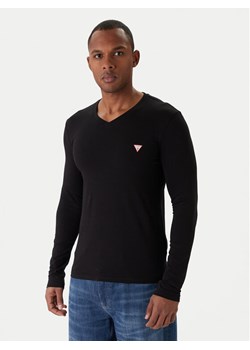 Guess Longsleeve M2YI08 J1314 Czarny Slim Fit ze sklepu MODIVO w kategorii T-shirty męskie - zdjęcie 187285672