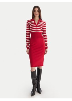 Liu Jo Sukienka dzianinowa TF5215 MS63L Czerwony Regular Fit - id: 0000305586766 - marki Liu Jo - 187285681 Liu Jo Sukienka dzianinowa TF5215 MS63L Czerwony Regular Fit ze sklepu MODIVO w kategorii Sukienki - zdjęcie 187285681