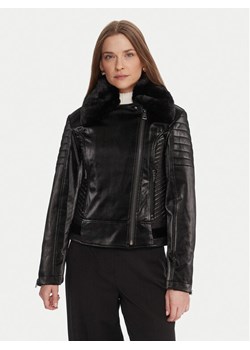 Guess Ramoneska W5BL35 W2820 Czarny Regular Fit ze sklepu MODIVO w kategorii Kurtki damskie - zdjęcie 187285713