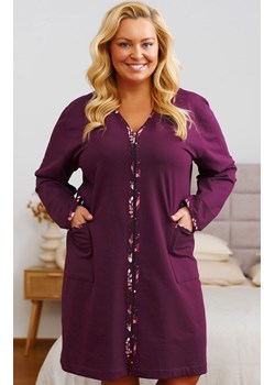 Doctor Nap szlafrok damski plus size SMZ.7319.BURGUNDY, Kolor burgund, Rozmiar L, Doctor Nap ze sklepu Primodo w kategorii Szlafroki damskie - zdjęcie 187287391