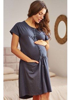 Doctor Nap rozpinana koszulka nocna TCB.9445.GRAPHITE, Kolor grafitowy, Rozmiar S, Doctor Nap ze sklepu Primodo w kategorii Bielizna ciążowa - zdjęcie 187287404