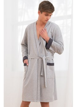 Bawełniany szlafrok męski dł.rękaw Gabriel, Kolor szary melanż-grafit, Rozmiar M, Italian Fashion - id: 128997 - marki Italian Fashion - 187287452 Bawełniany szlafrok męski dł.rękaw Gabriel, Kolor szary melanż-grafit, Rozmiar M, Italian Fashion ze sklepu Primodo w kategorii Szlafroki męskie - zdjęcie 187287452