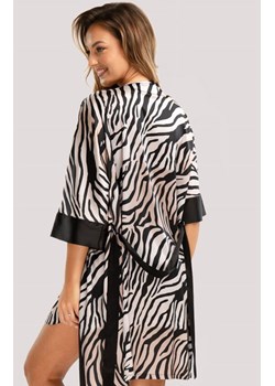 Unikat szlafrok damski z wiązaniem Braga, Kolor czarny-wzór, Rozmiar S, Unikat ze sklepu Primodo w kategorii Szlafroki damskie - zdjęcie 187287460