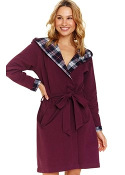 Doctor Nap szlafrok damski z kapturem SWW.7106.BURGUNDY, Kolor burgund, Rozmiar S, Doctor Nap ze sklepu Intymna w kategorii Szlafroki damskie - zdjęcie 187287502