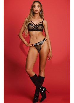Obsessive komplet z ozdobnymi paskami biustonosz i stringi Dominna, Kolor czarny, Rozmiar S/M, Obsessive ze sklepu Intymna w kategorii Komplety bielizny damskiej - zdjęcie 187287560