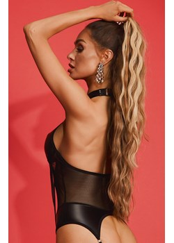 Obsessive body z paskami do pończoch i chokerem Dominna, Kolor czarny, Rozmiar S/M, Obsessive ze sklepu Intymna w kategorii Body damskie - zdjęcie 187287570