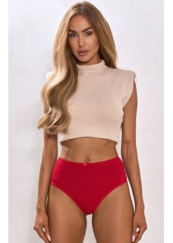 Czerwone figi damskie brazyliany z koronką Collins, Kolor czerwony, Rozmiar S, Irall ze sklepu Intymna w kategorii Majtki damskie - zdjęcie 187287581