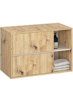 Szafka pod umywalkę z szufladami 90 cm dąb artisan + kaszmir G8-S06 ze sklepu Edinos.pl w kategorii Szafki i regały łazienkowe - zdjęcie 187287644