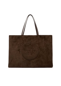 Torebka Tory Burch Ella Suede Tote 170980 Brązowy ze sklepu eobuwie.pl w kategorii Torby Shopper bag - zdjęcie 187288751