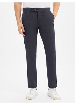 Finshley & Harding Męskie spodnie materiałowe - Dylan Mężczyźni granatowy marmurkowy ze sklepu vangraaf w kategorii Spodnie męskie - zdjęcie 187289380
