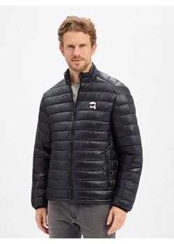 KARL LAGERFELD Pikowana kurtka męska Mężczyźni czarny jednolity - id: 735492-0001-00480 - marki Karl Lagerfeld - 187289382 KARL LAGERFELD Pikowana kurtka męska Mężczyźni czarny jednolity ze sklepu vangraaf w kategorii Kurtki męskie - zdjęcie 187289382