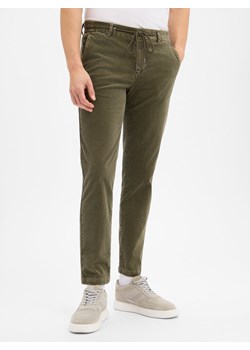 Nils Sundström Męskie spodnie sztruksowe Mężczyźni Sztruks oliwkowy jednolity ze sklepu vangraaf w kategorii Spodnie męskie - zdjęcie 187289414