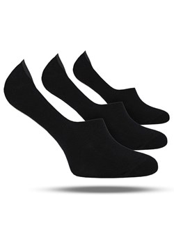 Zestaw Trzech Par Bawełnianych Stopek - Chattier - Czarne SKCH0139stopki3pakCZARNE ze sklepu JegoSzafa.pl w kategorii Skarpetki męskie - zdjęcie 187289491