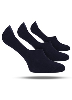 Zestaw Trzech Par Bawełnianych Stopek - Chattier - Granatowe SKCH0139stopki3pakGRANAT ze sklepu JegoSzafa.pl w kategorii Skarpetki męskie - zdjęcie 187289492