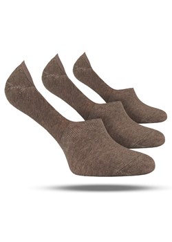Zestaw Trzech Par Bawełnianych Stopek - Chattier - Orzechowe SKCH0139stopki3pakORZECH ze sklepu JegoSzafa.pl w kategorii Skarpetki męskie - zdjęcie 187289493