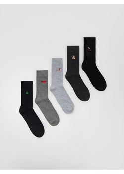 Reserved - 5 pack świątecznych skarpet - szary - id: 273FB-85X - marki Reserved - 187290532 Reserved - 5 pack świątecznych skarpet - szary ze sklepu Reserved w kategorii Skarpetki damskie - zdjęcie 187290532