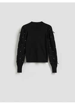 Reserved - Bluzka z aplikacjami - czarny ze sklepu Reserved w kategorii Bluzki damskie - zdjęcie 187290653