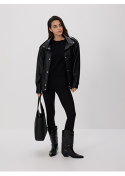 Reserved - Legginsy z ozdobną taśmą - czarny ze sklepu Reserved w kategorii Spodnie damskie - zdjęcie 187290764