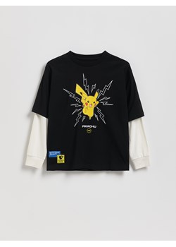 Reserved - Longsleeve Pokémon - czarny ze sklepu Reserved w kategorii Bluzy chłopięce - zdjęcie 187290773