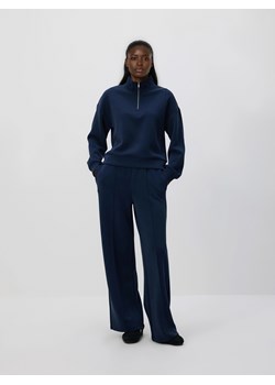 Reserved - Spodnie z modalem - granatowy ze sklepu Reserved w kategorii Spodnie damskie - zdjęcie 187290791