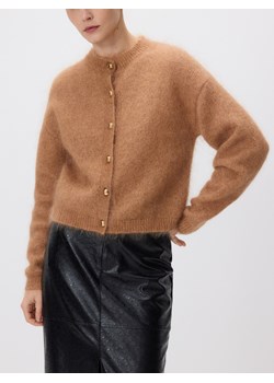Reserved - Kardigan z moherem - brązowy ze sklepu Reserved w kategorii Swetry damskie - zdjęcie 187291063