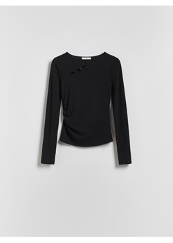 Reserved - Bluzka z ozdobnym detalem - czarny ze sklepu Reserved w kategorii Bluzki damskie - zdjęcie 187291182