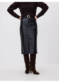 Reserved - Spódnica z ozdobnym paskiem - czarny - id: ZX990-99X - marki Reserved - 187291231 Reserved - Spódnica z ozdobnym paskiem - czarny ze sklepu Reserved w kategorii Spódnice - zdjęcie 187291231