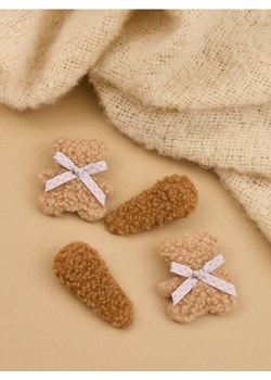 Sinsay - Pluszowe spinki do włosów 4 pack - brązowy - id: 068GR-84X - marki Sinsay - 187291633 Sinsay - Pluszowe spinki do włosów 4 pack - brązowy ze sklepu Sinsay w kategorii Spinki - zdjęcie 187291633