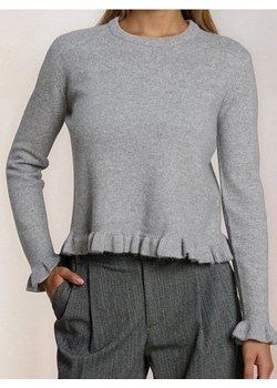 Sinsay - Sweter z ozdobnymi falbanami z domieszką wełny - szary - id: 268FJ-90M - marki Sinsay - 187291650 Sinsay - Sweter z ozdobnymi falbanami z domieszką wełny - szary ze sklepu Sinsay w kategorii Swetry damskie - zdjęcie 187291650