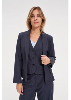 Marynarka w paski granatowa - id: 32077 - marki Moodo.pl - 187291742 Marynarka w paski granatowa ze sklepu Moodo.pl w kategorii Marynarki damskie - zdjęcie 187291742