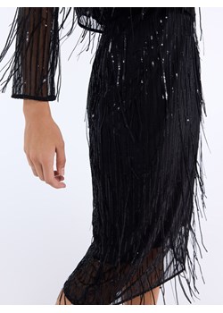 Mohito - Spódnica midi z frędzlami - czarny ze sklepu Mohito w kategorii Spódnice - zdjęcie 187291942