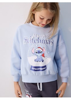 Reserved - Świąteczna bluza Lilo i Stitch - jasnoniebieski ze sklepu Reserved w kategorii Bluzy dziewczęce - zdjęcie 187292593