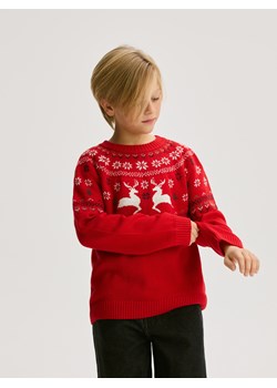 Reserved - Świąteczny sweter - czerwony ze sklepu Reserved w kategorii Bluzy chłopięce - zdjęcie 187292714