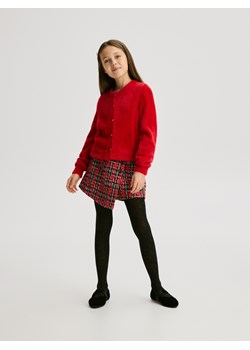 Reserved - Kardigan z ozdobnymi guzikami - czerwony ze sklepu Reserved w kategorii Swetry dziewczęce - zdjęcie 187292783