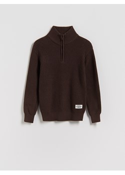 Reserved - Strukturalny golf - ciemnobrązowy - id: 837BE-89X - marki Reserved - 187292812 Reserved - Strukturalny golf - ciemnobrązowy ze sklepu Reserved w kategorii Bluzy chłopięce - zdjęcie 187292812