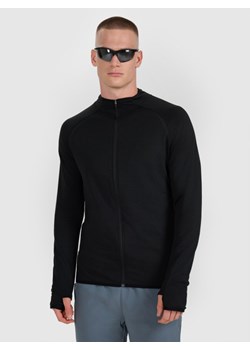 Męska bluza do biegania 4F 4FWAW25TFSWM575 - czarna ze sklepu Sportstylestory.com w kategorii Bluzy męskie - zdjęcie 187293571