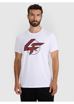 Męski t-shirt z nadrukiem 4F 4FWAW25TTSHM3133 - biały ze sklepu Sportstylestory.com w kategorii T-shirty męskie - zdjęcie 187293652