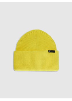 Dziecięca czapka zimowa 4F 4FJWAW25ACAPU652 - żółta ze sklepu Sportstylestory.com w kategorii Czapki dziecięce - zdjęcie 187293714