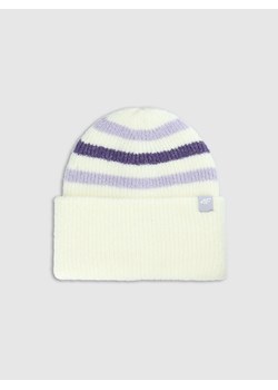 Dziewczęca czapka beanie 4F 4FJWAW25ACAPF646 - multikolor ze sklepu Sportstylestory.com w kategorii Czapki dziecięce - zdjęcie 187293730